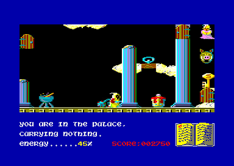 screenshot of the Amstrad CPC game Sorcery + by GameBase CPC