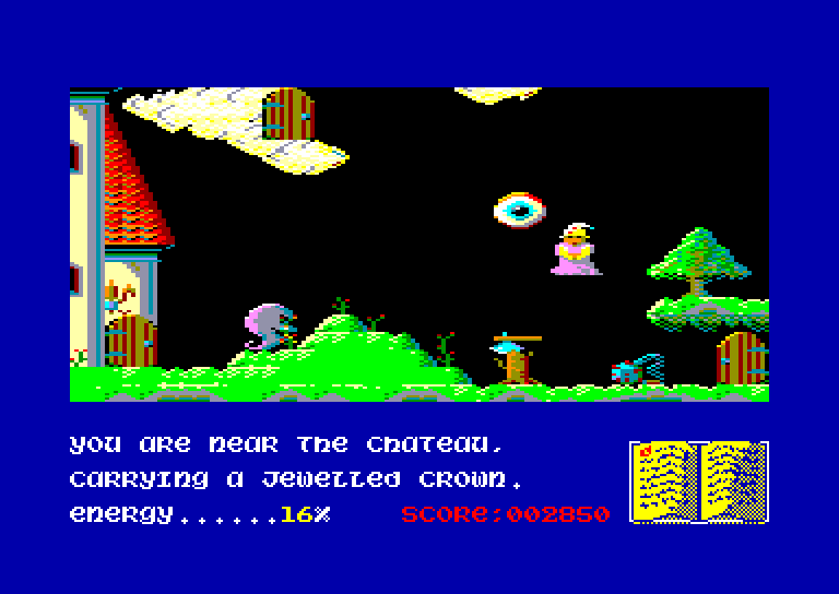 screenshot of the Amstrad CPC game Sorcery + by GameBase CPC