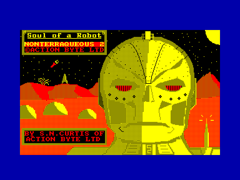 screenshot of the Amstrad CPC game Soul of a Robot by GameBase CPC