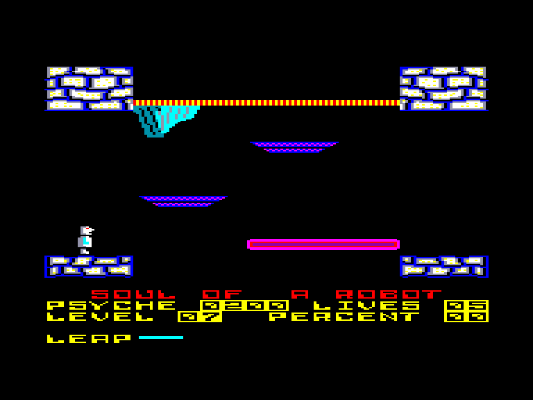 screenshot of the Amstrad CPC game Soul of a Robot by GameBase CPC
