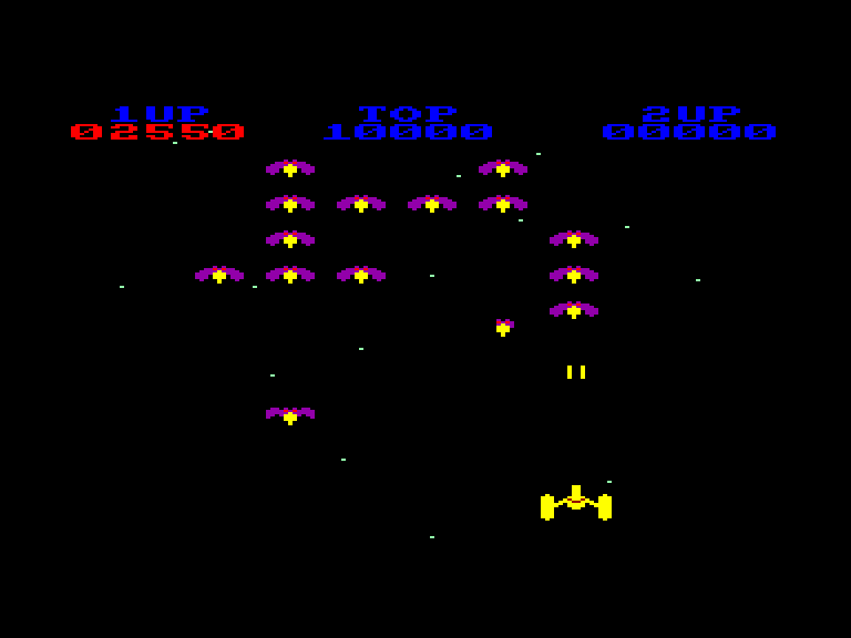 screenshot of the Amstrad CPC game Space Hawks by GameBase CPC