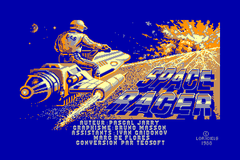 screenshot of the Amstrad CPC game Space Racer by GameBase CPC