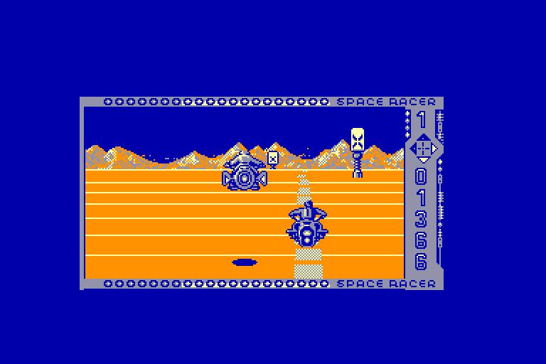 screenshot of the Amstrad CPC game Space Racer by GameBase CPC