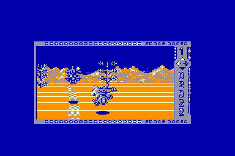 screenshot of the Amstrad CPC game Space Racer by GameBase CPC