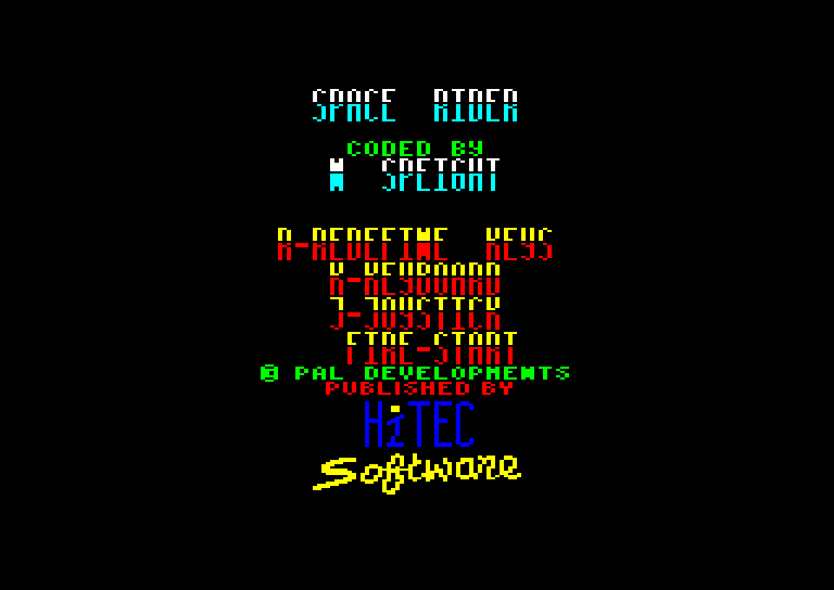 screenshot of the Amstrad CPC game Space Rrider