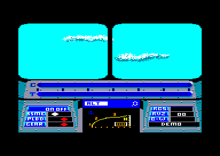 screenshot of the Amstrad CPC game Space Shuttle - A Journey Into Space by GameBase CPC