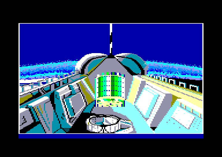 screenshot of the Amstrad CPC game Space Shuttle - A Journey Into Space by GameBase CPC