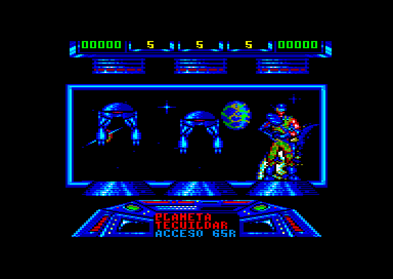 screenshot of the Amstrad CPC game Space smugglers by GameBase CPC