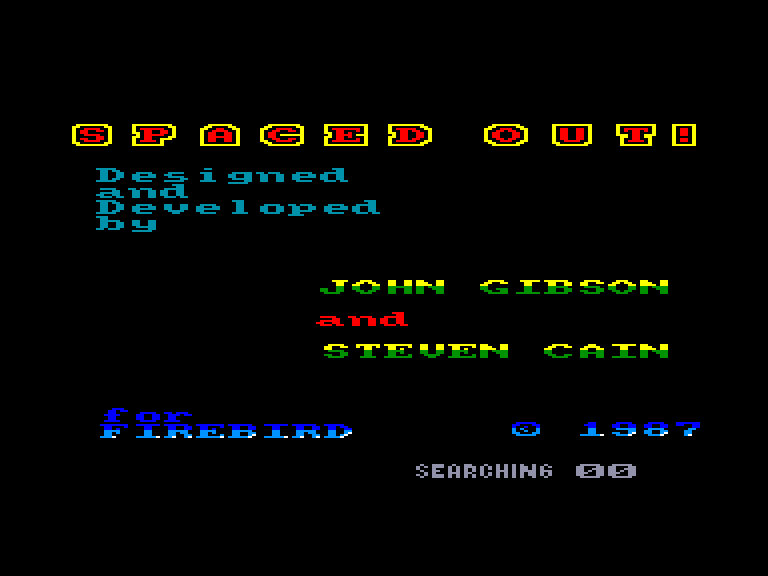 screenshot of the Amstrad CPC game Spaced Out