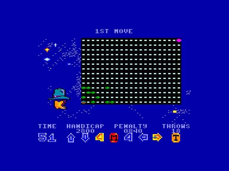 screenshot of the Amstrad CPC game Spaced Out by GameBase CPC