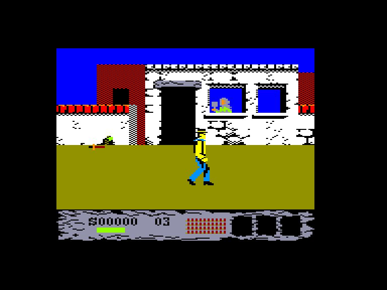 screenshot of the Amstrad CPC game Spaghetti western simulator by GameBase CPC
