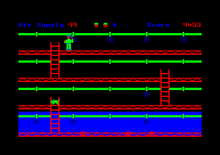 screenshot of the Amstrad CPC game Spannerman by GameBase CPC