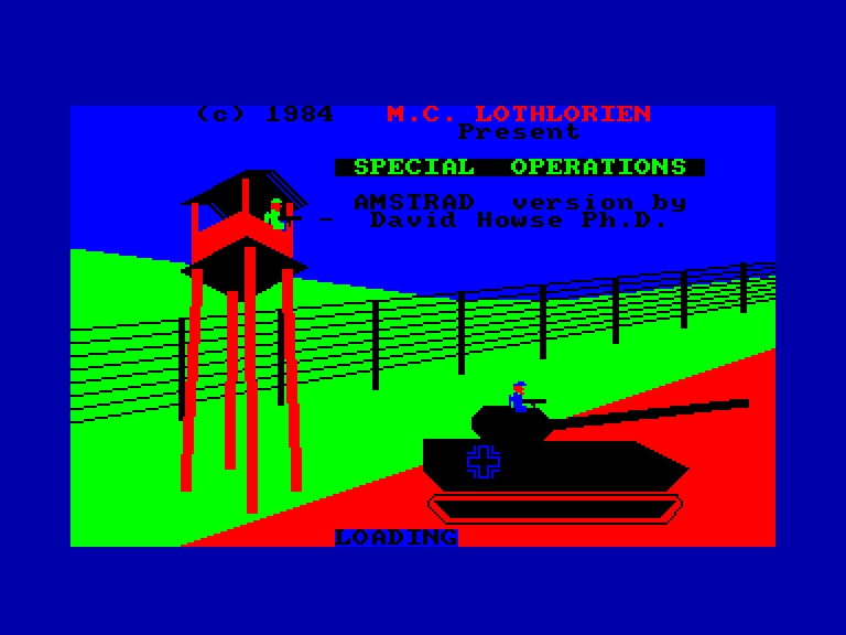 screenshot of the Amstrad CPC game Special operations by GameBase CPC