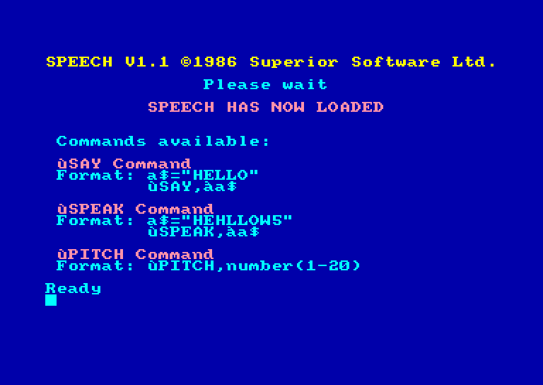 screenshot of the Amstrad CPC game Speech ! by GameBase CPC