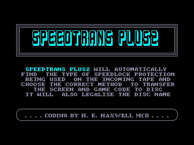 screenshot of the Amstrad CPC game Speedtrans Plus 2 by GameBase CPC