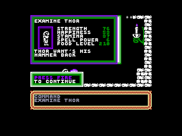 screenshot of the Amstrad CPC game Spellbound by GameBase CPC