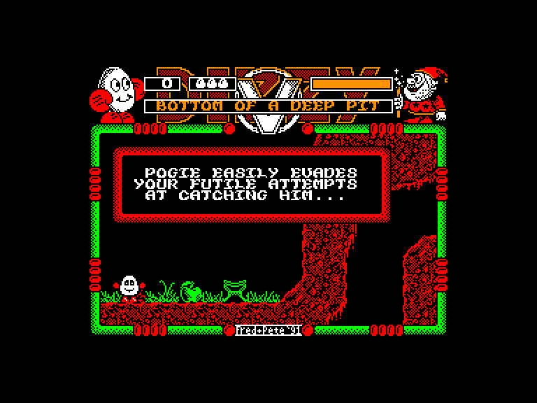 screenshot of the Amstrad CPC game Dizzy 9: Spellbound Dizzy by GameBase CPC