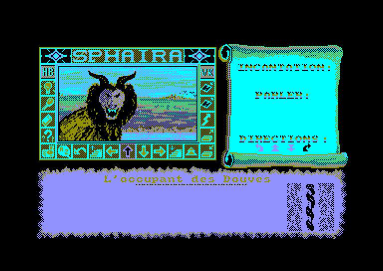 screenshot of the Amstrad CPC game Sphaira by GameBase CPC