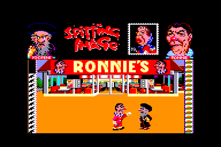 screenshot of the Amstrad CPC game Spitting Image by GameBase CPC