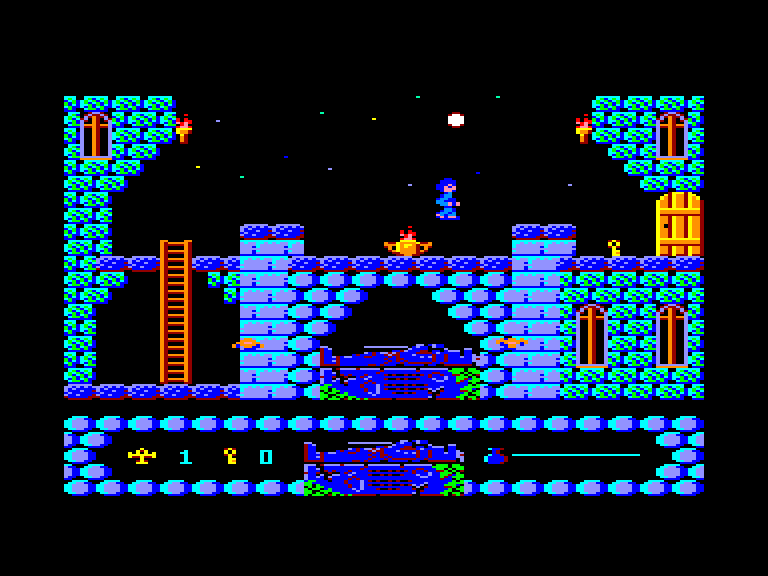 screenshot of the Amstrad CPC game Spooky Castle by GameBase CPC