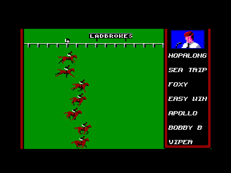 screenshot of the Amstrad CPC game Sport of kings by GameBase CPC