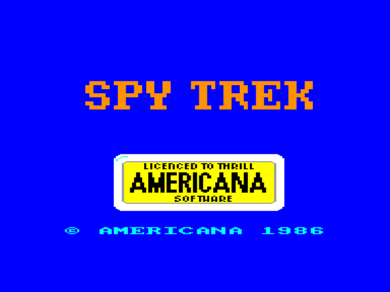 screenshot du jeu Amstrad CPC Spy Trek Adventure