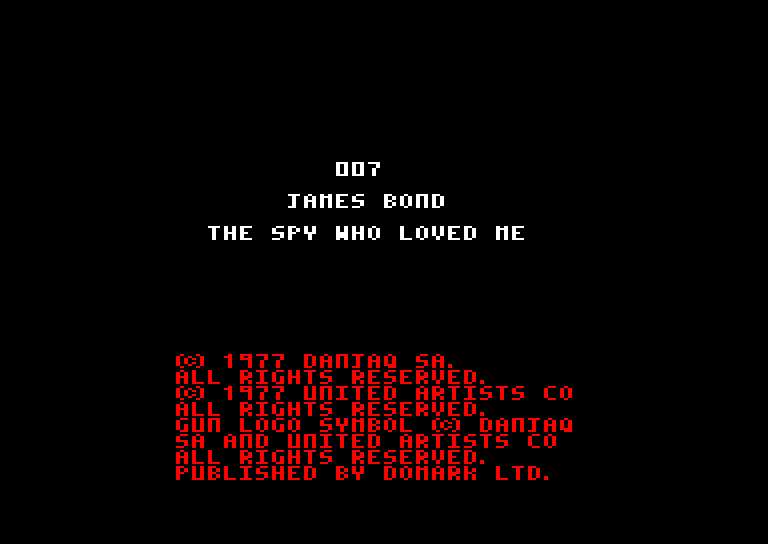 screenshot of the Amstrad CPC game Spy who loved me (the) by GameBase CPC