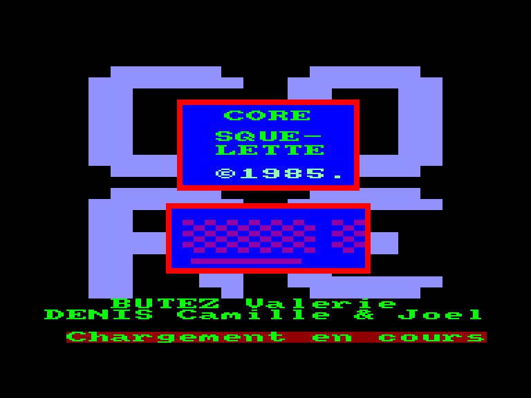 screenshot of the Amstrad CPC game Squelette (le)