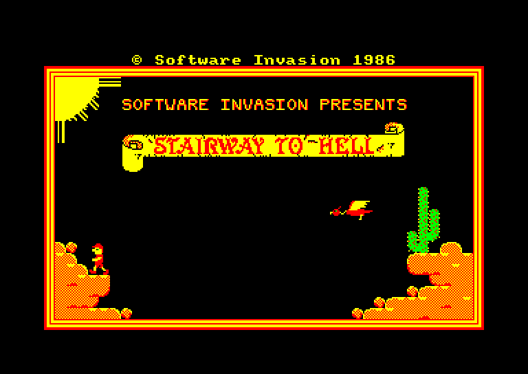 screenshot of the Amstrad CPC game Stairway to Hell