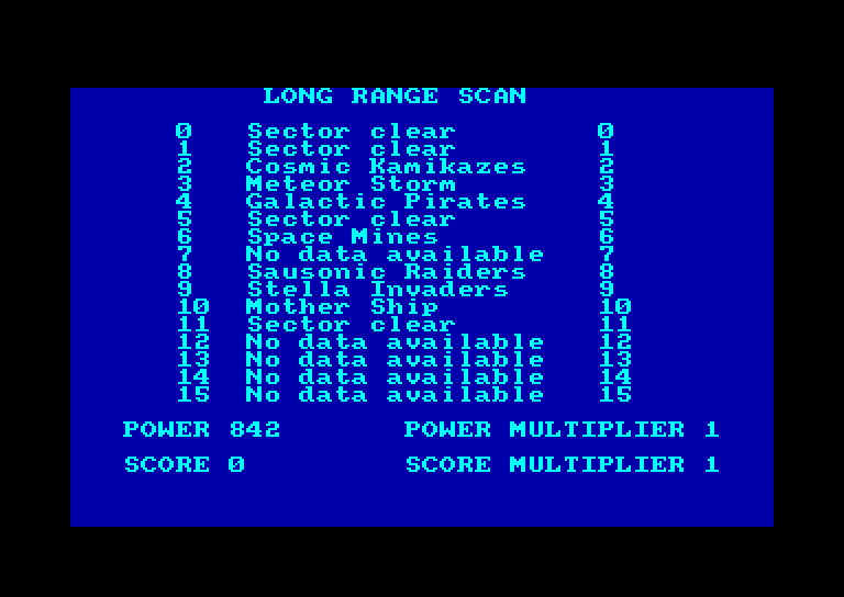 screenshot of the Amstrad CPC game Star commando by GameBase CPC