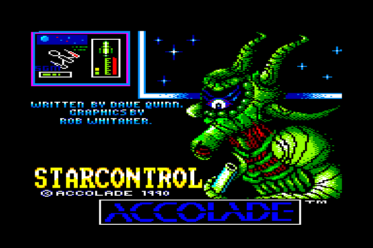 screenshot of the Amstrad CPC game Star control by GameBase CPC