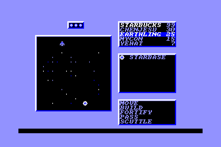screenshot of the Amstrad CPC game Star control by GameBase CPC