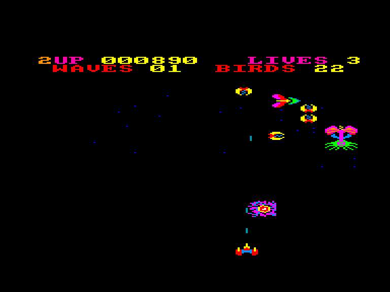 screenshot of the Amstrad CPC game Star firebirds by GameBase CPC