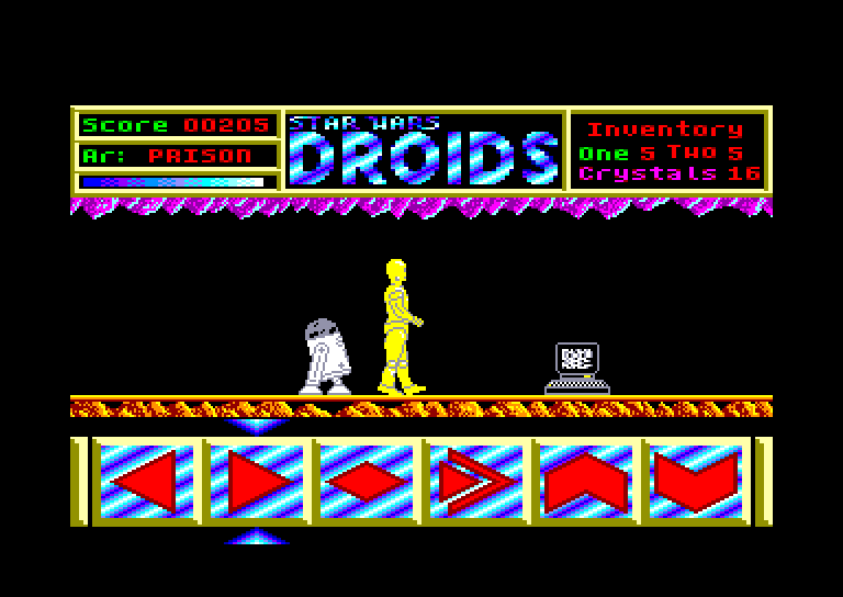 screenshot of the Amstrad CPC game Star wars droids by GameBase CPC