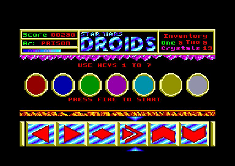 screenshot of the Amstrad CPC game Star wars droids by GameBase CPC