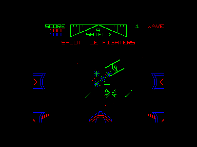 screenshot of the Amstrad CPC game Star Wars Trilogy by GameBase CPC