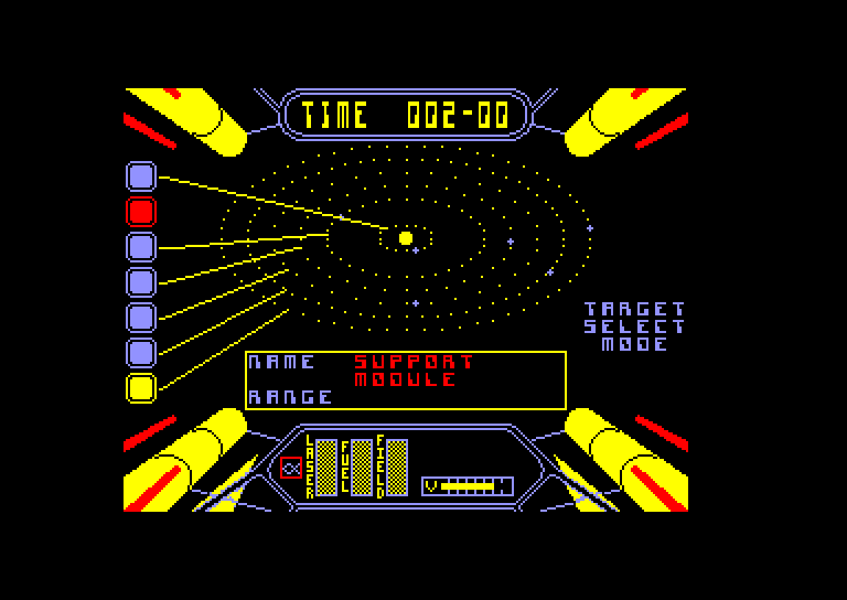 screenshot of the Amstrad CPC game Starstrike II by GameBase CPC