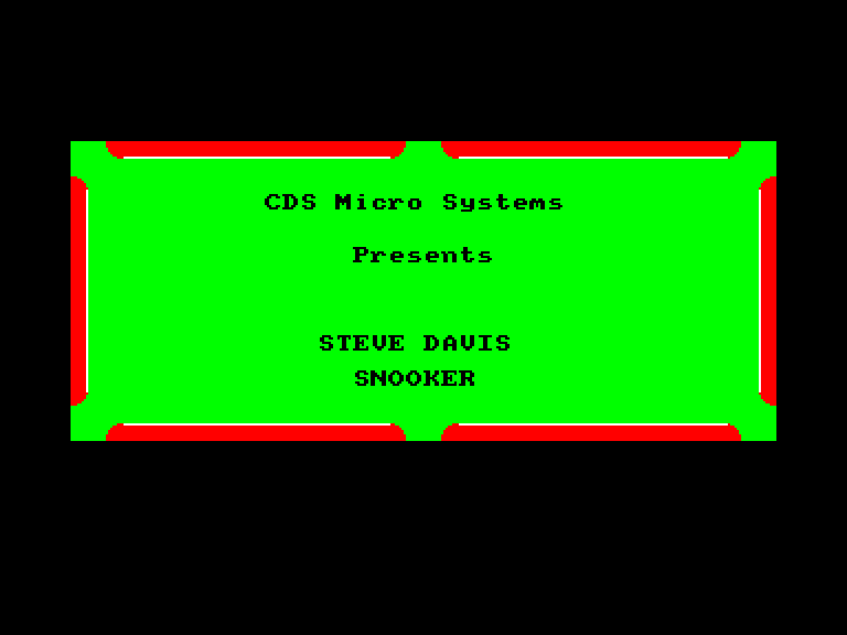 screenshot of the Amstrad CPC game Steve Davis Snooker by GameBase CPC