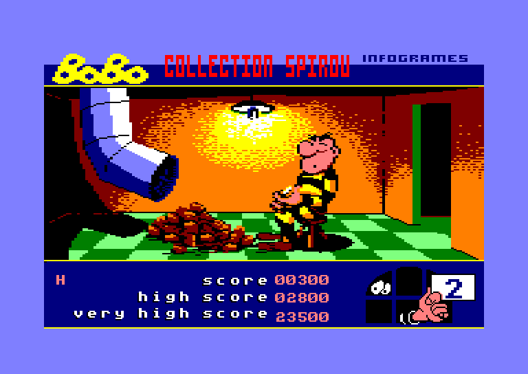 screenshot of the Amstrad CPC game Stir Crazy Featuring Bobo by GameBase CPC