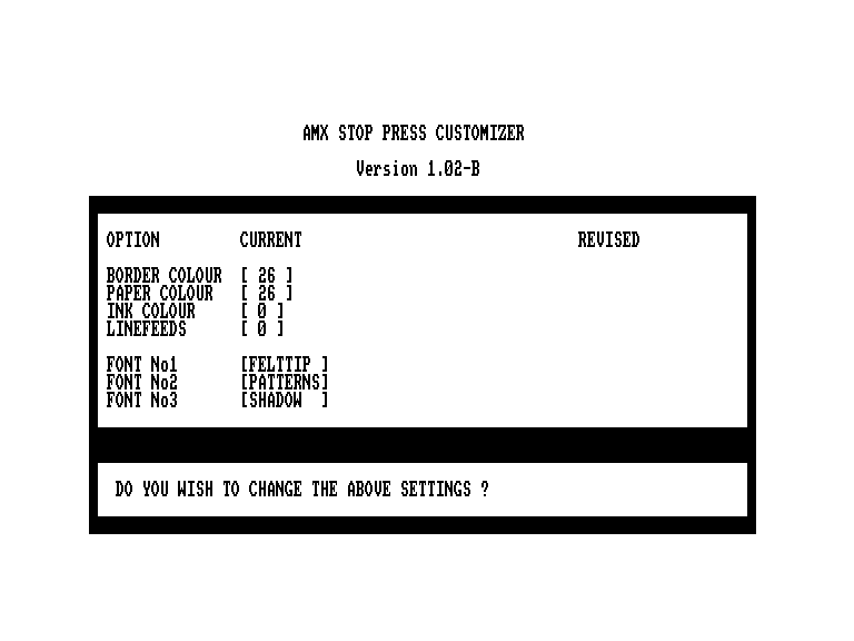 screenshot of the Amstrad CPC game Stop Press - Desktop Publishing