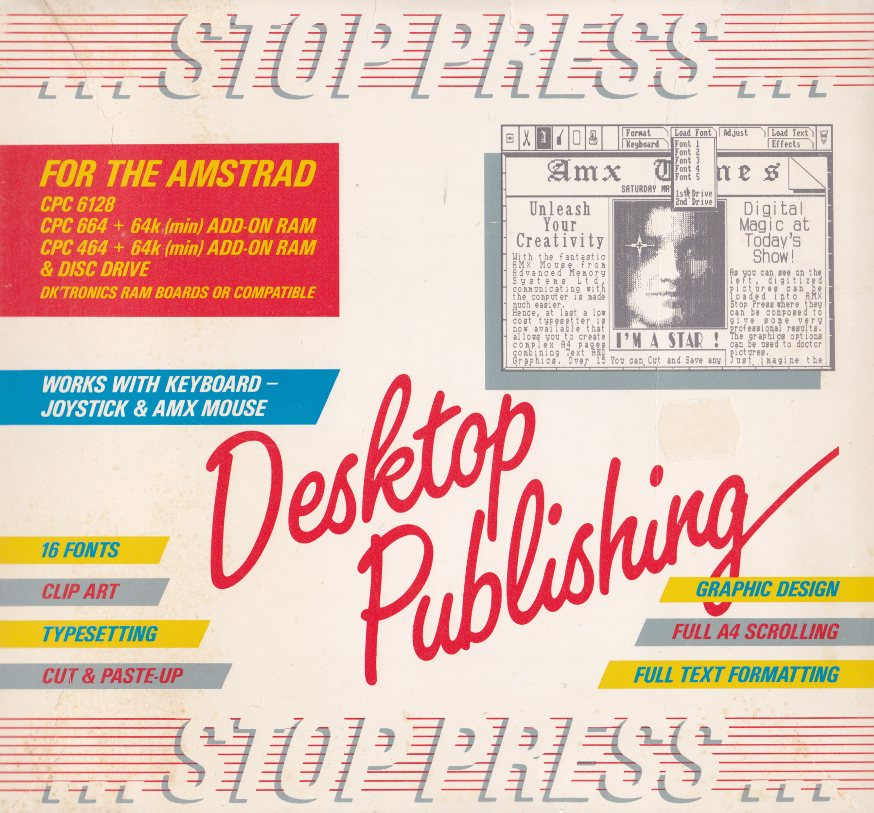 cover of the Amstrad CPC game Stop Press - Desktop Publishing  by GameBase CPC