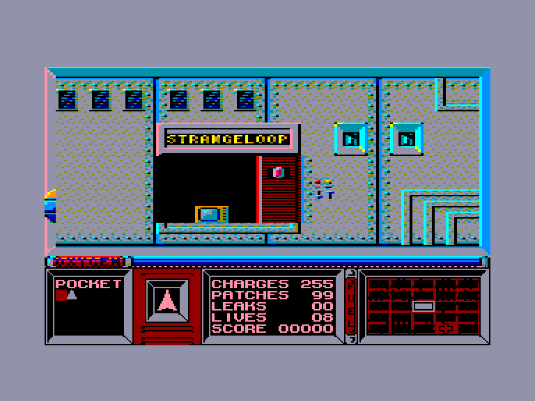 screenshot of the Amstrad CPC game Strangeloop by GameBase CPC