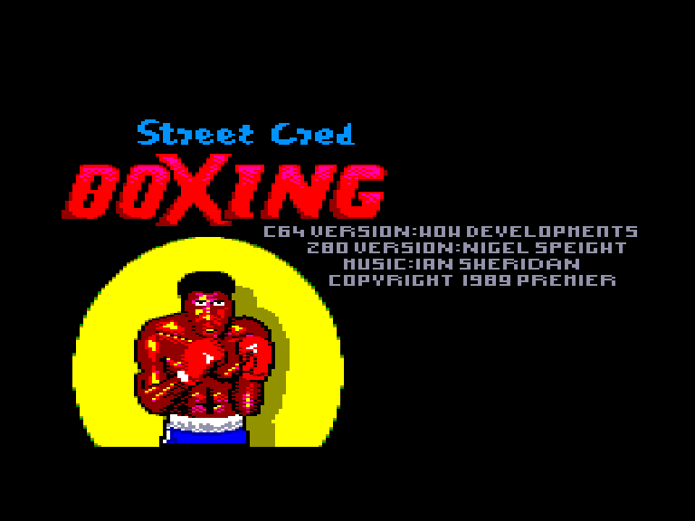 screenshot of the Amstrad CPC game Street Cred Boxing by GameBase CPC