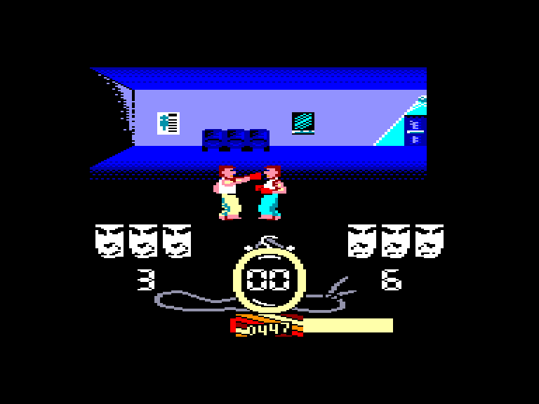 screenshot of the Amstrad CPC game Street Cred Boxing by GameBase CPC