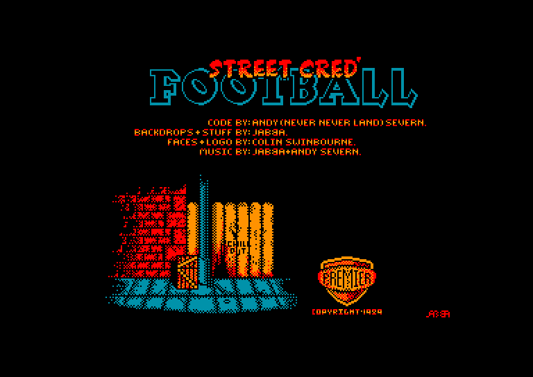 screenshot of the Amstrad CPC game Street cred' football by GameBase CPC