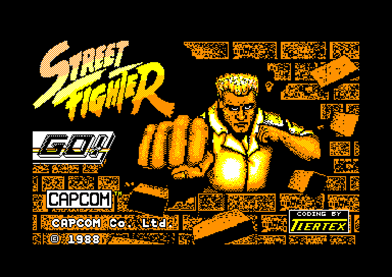 screenshot of the Amstrad CPC game Street fighter by GameBase CPC