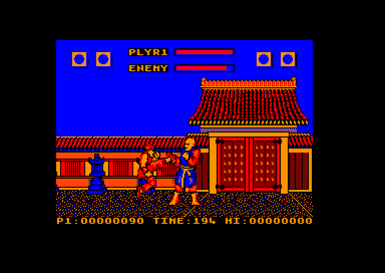screenshot of the Amstrad CPC game Street fighter by GameBase CPC