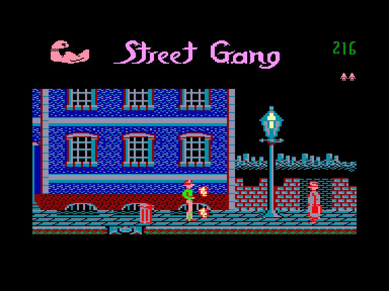 screenshot of the Amstrad CPC game Street gang by GameBase CPC