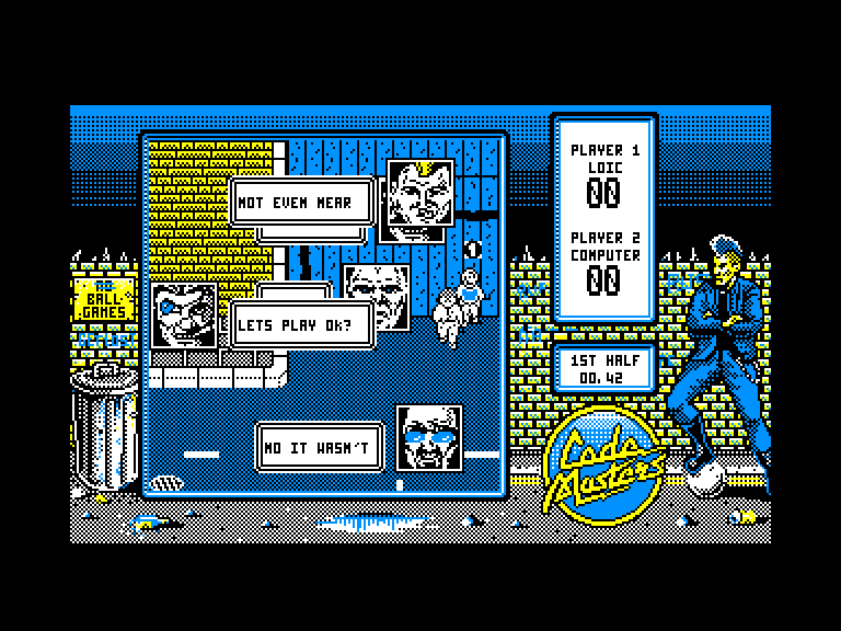 screenshot of the Amstrad CPC game Street gang football by GameBase CPC
