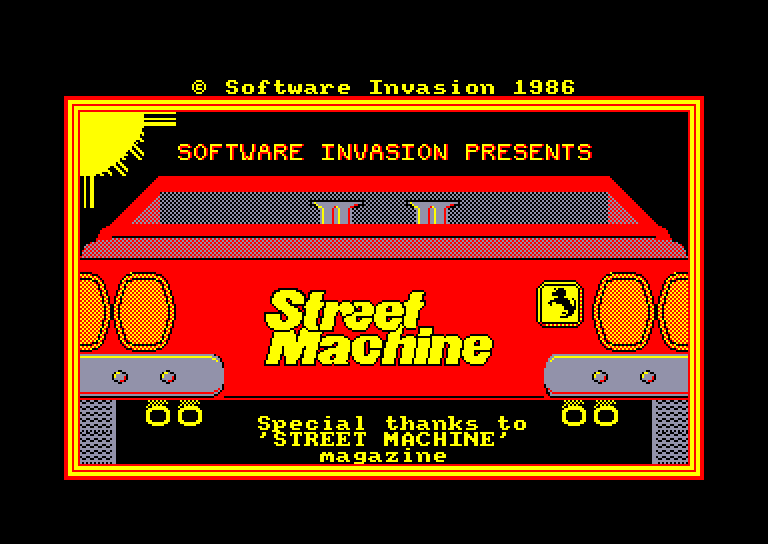 screenshot of the Amstrad CPC game Street machine by GameBase CPC